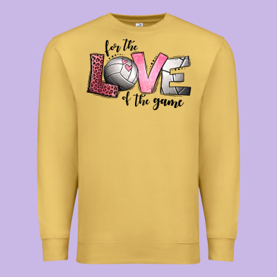 For The Love Of The Game Volleyball Premium Sweatshirt Designed By Jasminsmagicworld