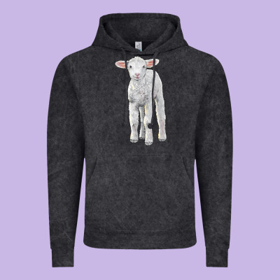 Merino Wool Baby Sheep Vintage Hoodie Designed By Lillyallendesigns