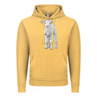 Vintage Mustard merino wool baby sheep Vintage Hoodie - LillyAllenDesigns