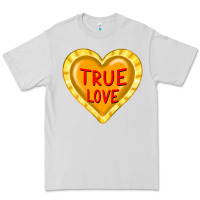 Dove Grey valentine's day hearts Premium Tee - FaDigitalArtStudio