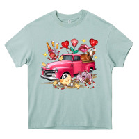 Arona Valentine's Day Truck Farm Animals Heavy Core Tee - FaDigitalArtStudio