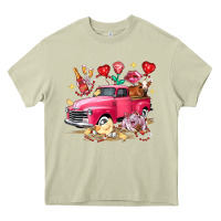 Mossy Valentine's Day Truck Farm Animals Heavy Core Tee - FaDigitalArtStudio