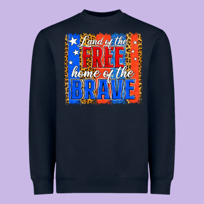 Land Of The Free Th Of July Brushstroke Heavyweight Sweatshirt Designed By Jasminsmagicworld