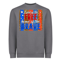 Storm land of the free th of july brushstroke Heavyweight Sweatshirt - Jasminsmagicworld