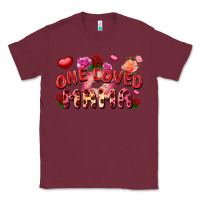Burgundy One loved mama Valentine's Day Classic Tee - FaDigitalArtStudio
