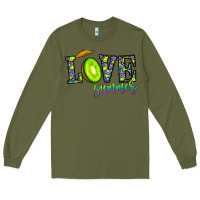 Army Green love summer Long Sleeve Tee - CowhideDigitalArt