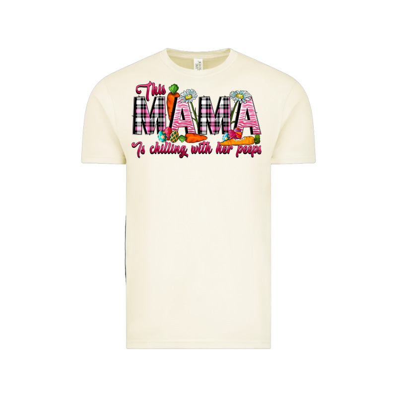 This Mama Is Chilling With Her Peeps Vintage Tee by CowhideDigitalArt | Teevron