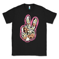 Black Jack Russel Peace Sign Classic Tee - Jasminsmagicworld