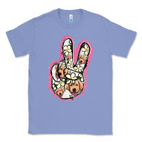 Colony Blue Jack Russel Peace Sign Classic Tee - Jasminsmagicworld