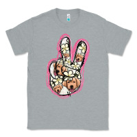Heather Grey Jack Russel Peace Sign Classic Tee - Jasminsmagicworld