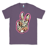 Lavender Jack Russel Peace Sign Classic Tee - Jasminsmagicworld