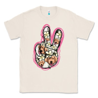 Natural Jack Russel Peace Sign Classic Tee - Jasminsmagicworld