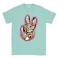 Seafoam Jack Russel Peace Sign Classic Tee - Jasminsmagicworld