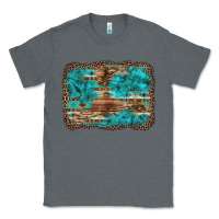 Charcoal Heather western turquoise stone aztec tiger pattern background Classic Tee - Artiststas