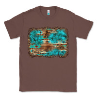Chestnut western turquoise stone aztec tiger pattern background Classic Tee - Artiststas