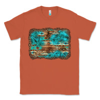 Copper western turquoise stone aztec tiger pattern background Classic Tee - Artiststas