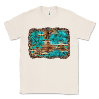Natural western turquoise stone aztec tiger pattern background Classic Tee - Artiststas