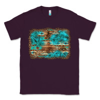 Plum western turquoise stone aztec tiger pattern background Classic Tee - Artiststas