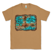 Toasted Coconut western turquoise stone aztec tiger pattern background Classic Tee - Artiststas