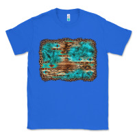 True Royal western turquoise stone aztec tiger pattern background Classic Tee - Artiststas