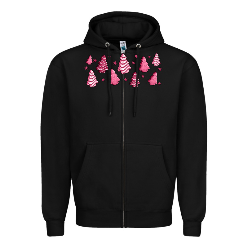 Pink Christmas Cakes Zipper Hoodie by Jasminsmagicworld | Teevron
