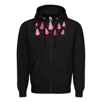 Black pink christmas cakes Zipper Hoodie - Jasminsmagicworld