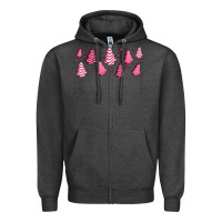Charcoal Heather pink christmas cakes Zipper Hoodie - Jasminsmagicworld