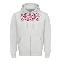 Dove Grey pink christmas cakes Zipper Hoodie - Jasminsmagicworld
