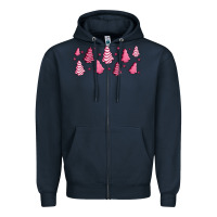 Navy pink christmas cakes Zipper Hoodie - Jasminsmagicworld