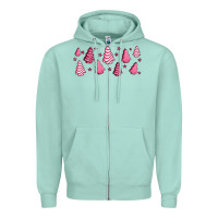 Seafoam pink christmas cakes Zipper Hoodie - Jasminsmagicworld