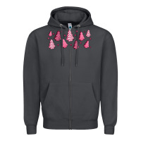 Smoke pink christmas cakes Zipper Hoodie - Jasminsmagicworld