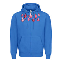 True Royal pink christmas cakes Zipper Hoodie - Jasminsmagicworld