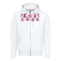 White pink christmas cakes Zipper Hoodie - Jasminsmagicworld