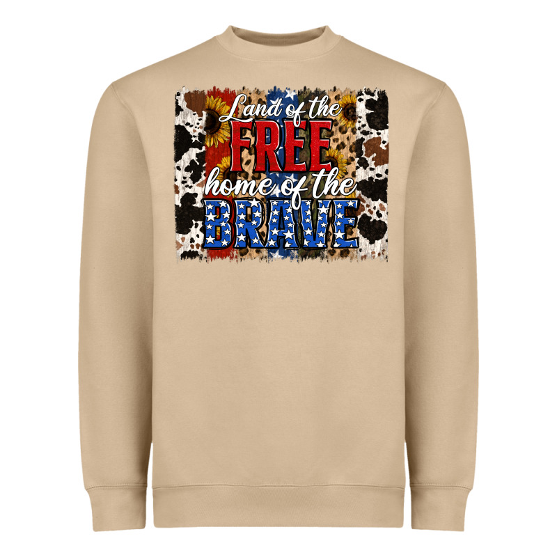 Land Of The Free  Th Of July Brushstroke Heavyweight Sweatshirt by Jasminsmagicworld | Teevron