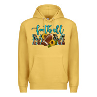 Antique Gold western leopard camouflage sunflowers  glitter mom football Premium Hoodie - Artiststas