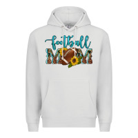 Dove Grey western leopard camouflage sunflowers  glitter mom football Premium Hoodie - Artiststas