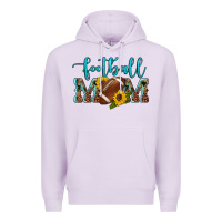 Western Leopard Camouflage Sunflowers  Glitter Mom Football Premium Hoodie | Teevron