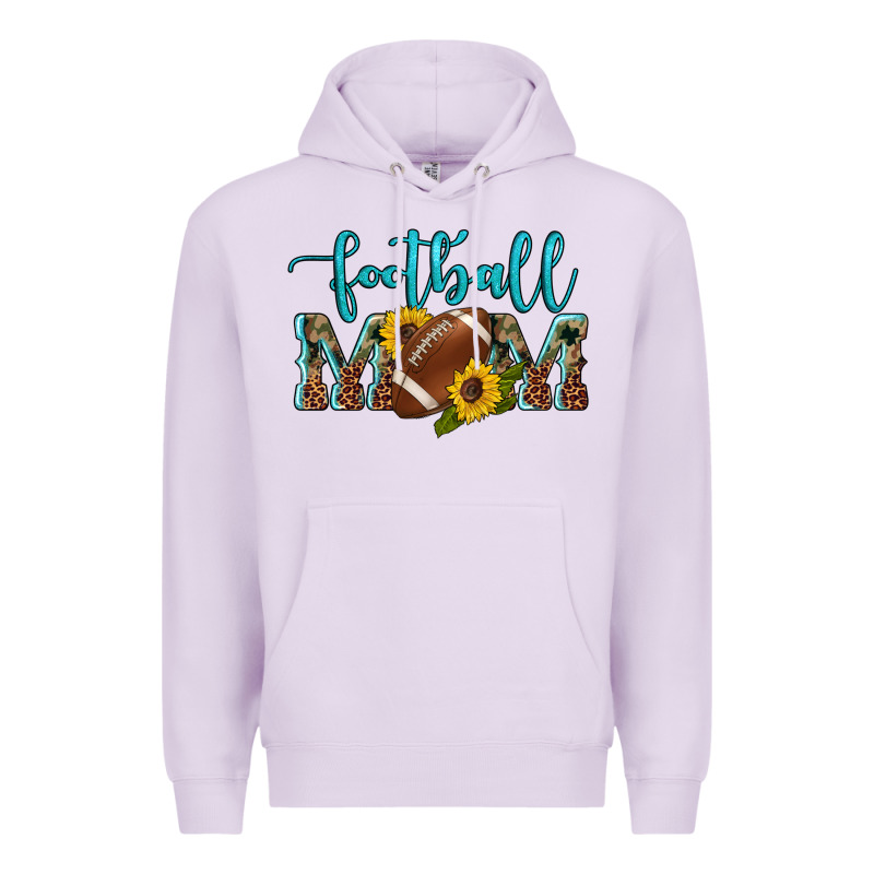 Western Leopard Camouflage Sunflowers  Glitter Mom Football Premium Hoodie by Artiststas | Teevron