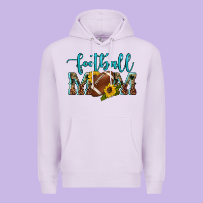 Western Leopard Camouflage Sunflowers  Glitter Mom Football Premium Hoodie Designed By Artiststas