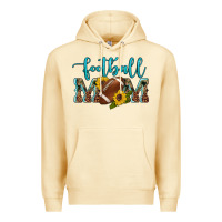 Pina Colada western leopard camouflage sunflowers  glitter mom football Premium Hoodie - Artiststas