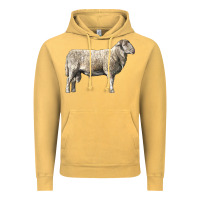 Vintage Mustard katahdin sheep Vintage Hoodie - LillyAllenDesigns