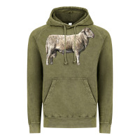 Vintage Olive katahdin sheep Vintage Hoodie - LillyAllenDesigns