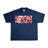 Navy Valentine Coffee Urban Heavy Tee - CowhideDigitalArt