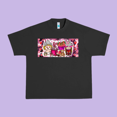 Valentine Coffee Urban Heavy Tee Designed By Cowhidedigitalart