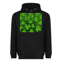 Black shamrock and plaid Heavyweight Hoodie - RanaPortraitStore