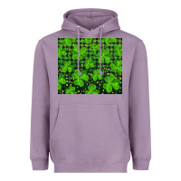 Lavender shamrock and plaid Heavyweight Hoodie - RanaPortraitStore