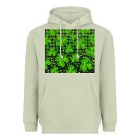 Matcha shamrock and plaid Heavyweight Hoodie - RanaPortraitStore