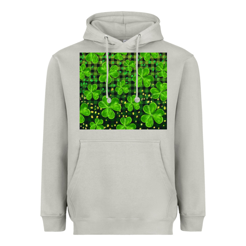 Shamrock And Plaid Heavyweight Hoodie by RanaPortraitStore | Teevron