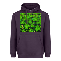 Plum shamrock and plaid Heavyweight Hoodie - RanaPortraitStore
