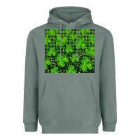 Sage shamrock and plaid Heavyweight Hoodie - RanaPortraitStore